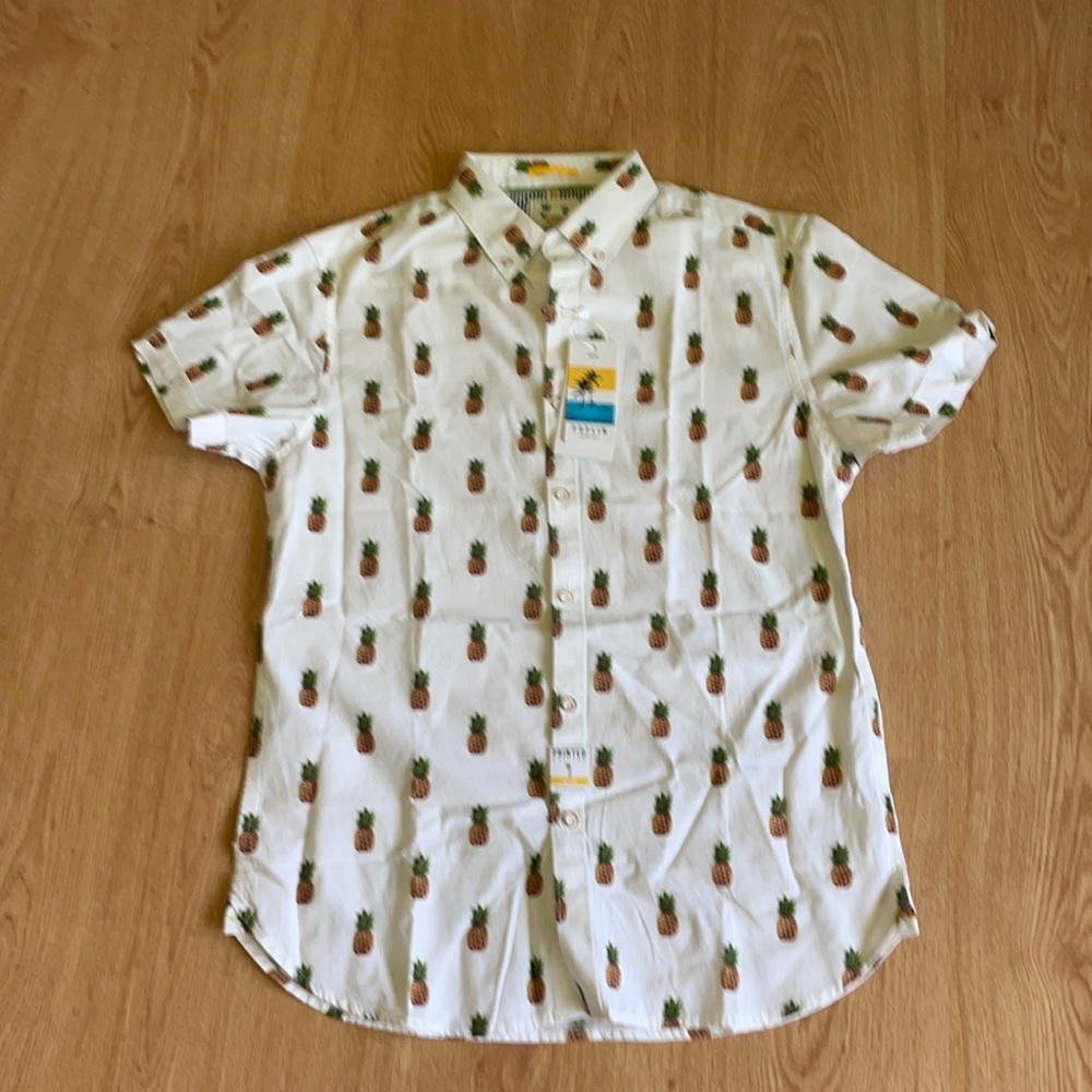 Men’s Denim and Flower button front shirt